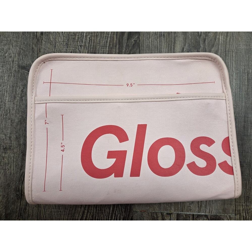 Glossier The Beauty Bag Pink (9.5” x 7” x 3”) - Travel, Cosmetic Organizer Zip